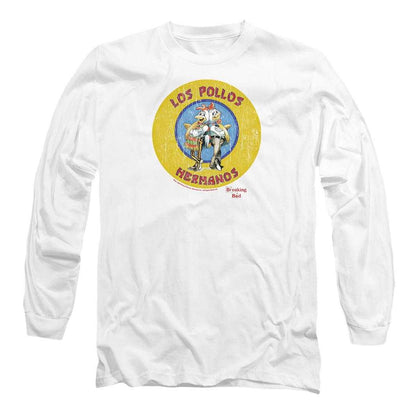 White - Front - Breaking Bad Unisex Adult Los Pollos Hermanos Long-Sleeved T-Shirt