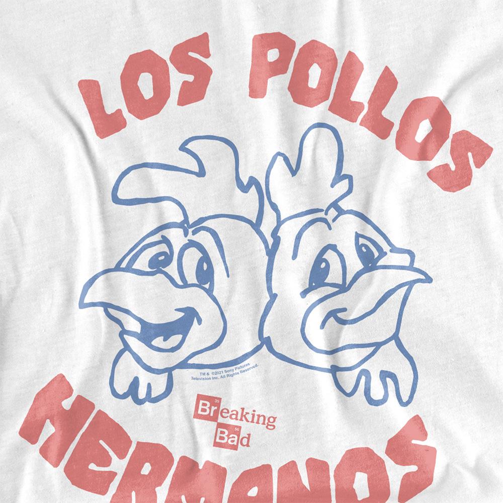 White - Pack Shot - Breaking Bad Unisex Adult Los Pollos Hermanos T-Shirt