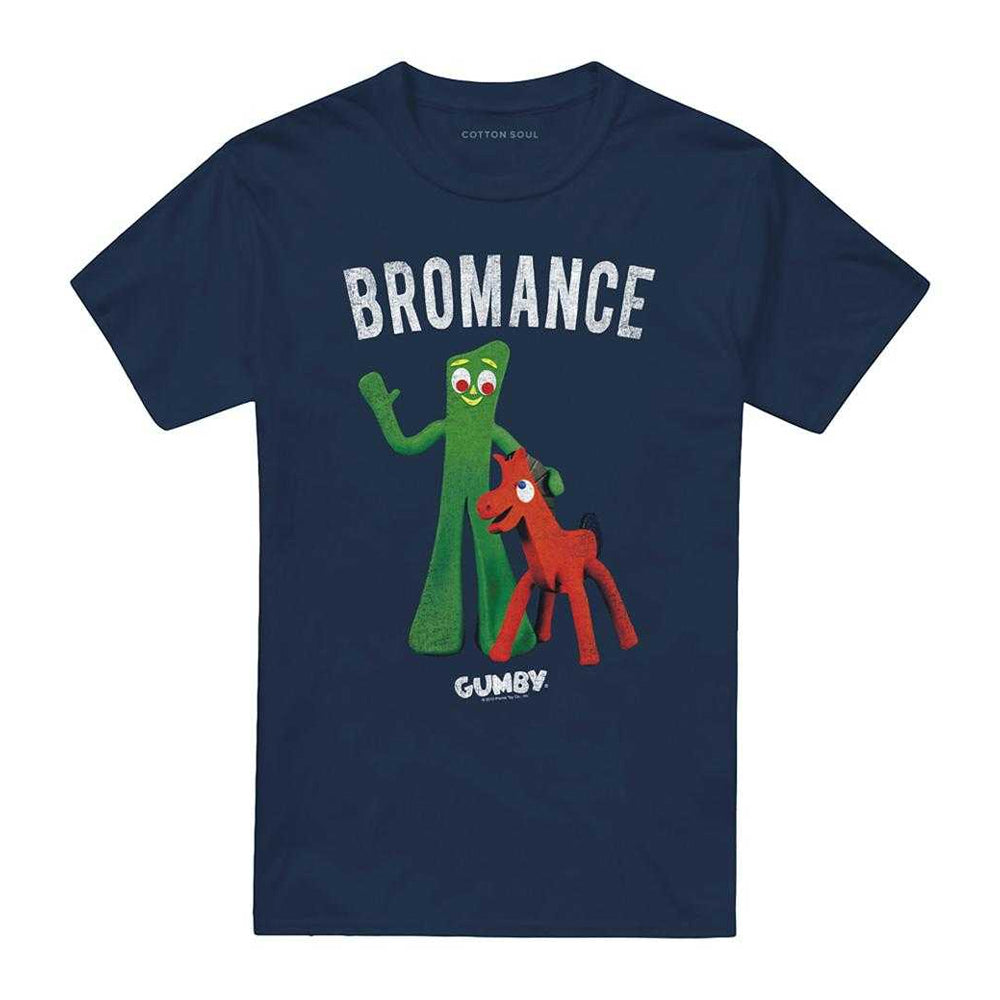 Navy - Front - Gumby Unisex Adult Bromance T-Shirt