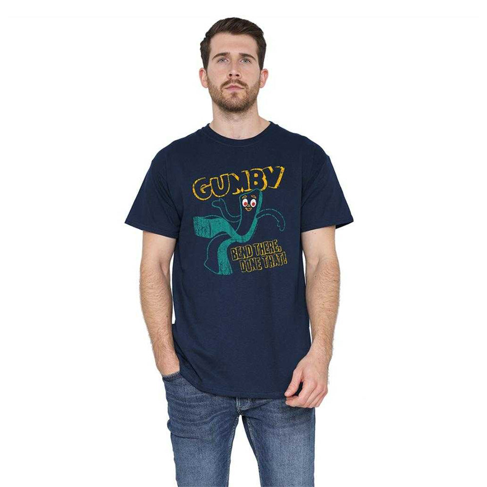 Navy - Lifestyle - Gumby Unisex Adult Bend There Done That T-Shirt