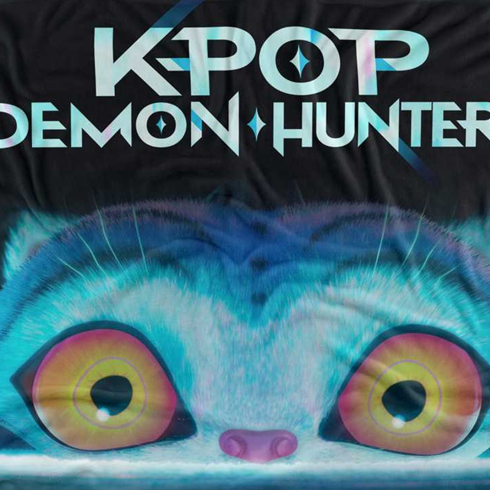 Multicoloured - Back - K-Pop Demon Hunters Fleece Derpy Tiger Supersoft Throw
