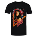 Black - Front - Wonder Woman Womens-Ladies Triangle T-Shirt