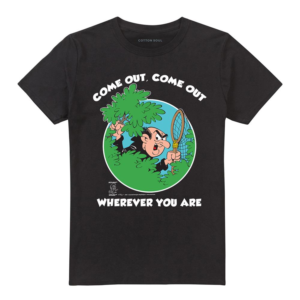 Black - Front - The Smurfs Unisex Adult Gargamel T-Shirt