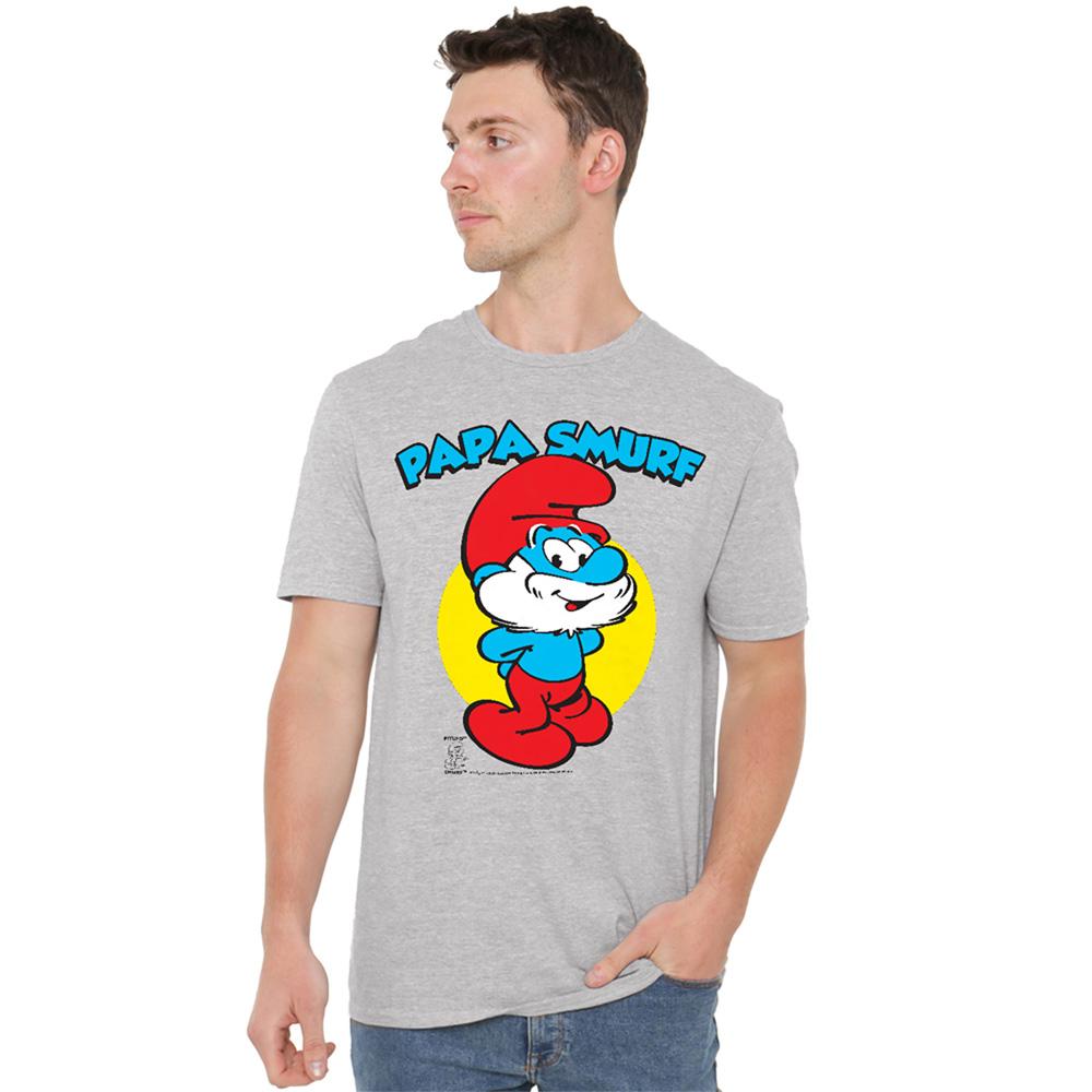 Athletic Heather - Lifestyle - The Smurfs Unisex Adult Papa Smurf T-Shirt