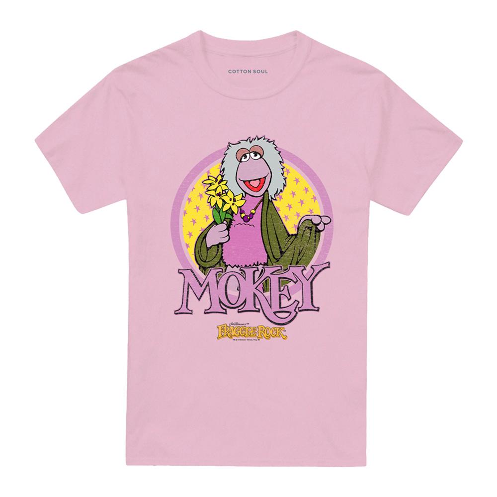 Pink - Front - Fraggle Rock Unisex Adult Mokey Fraggle Circle T-Shirt