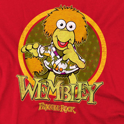 Red - Side - Fraggle Rock Unisex Adult Wembley Fraggle Circle T-Shirt