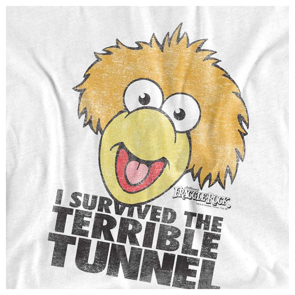 White - Side - Fraggle Rock Unisex Adult Terrible Tunnel Long-Sleeved T-Shirt