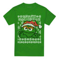Kelly Green - Front - Sesame Street Unisex Adult Ugly Christmas Oscar The Grouch T-Shirt