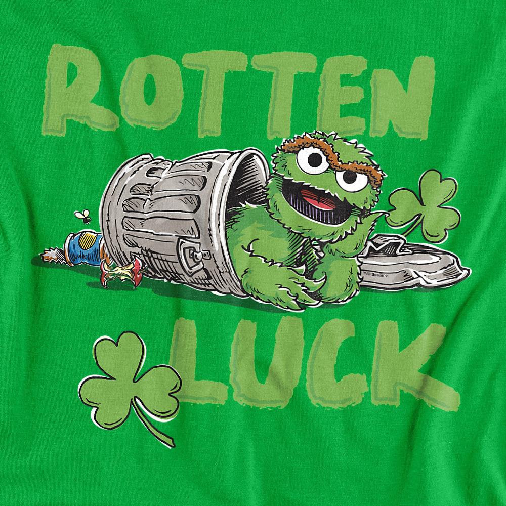 Kelly Green - Back - Sesame Street Unisex Adult Rotten Luck Oscar The Grouch T-Shirt