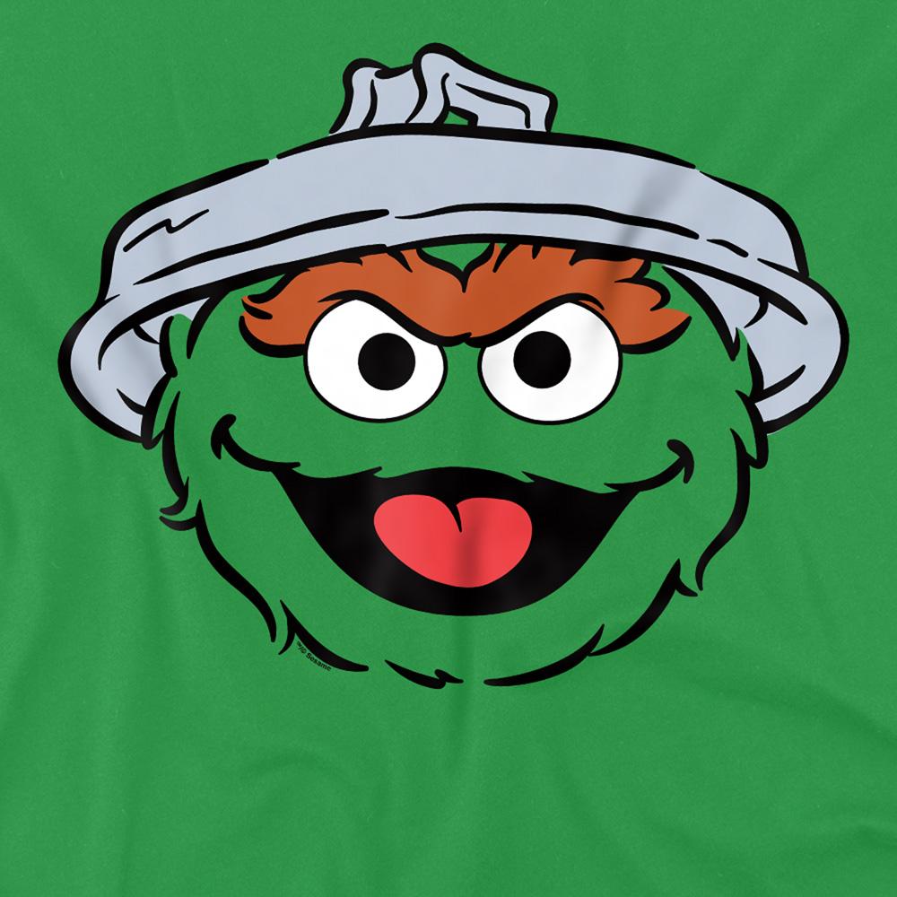 Kelly Green - Side - Sesame Street Unisex Adult Oscar The Grouch Full Face T-Shirt