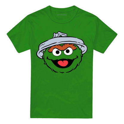 Kelly Green - Front - Sesame Street Unisex Adult Oscar The Grouch Full Face T-Shirt