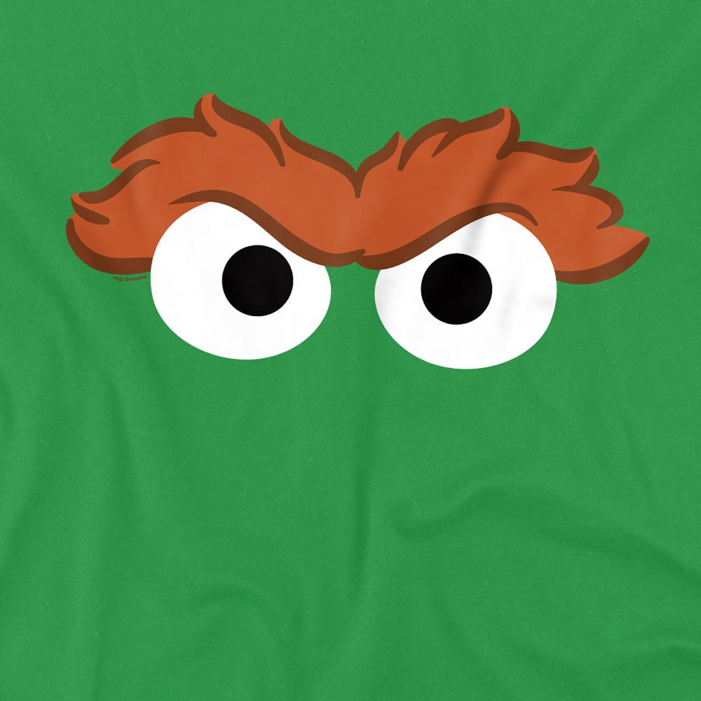 Kelly Green - Side - Sesame Street Unisex Adult Oscar The Grouch Eyes T-Shirt