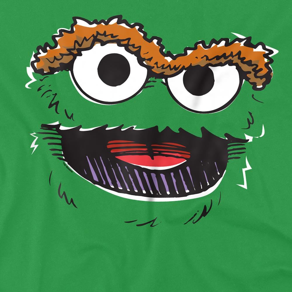 Kelly Green - Side - Sesame Street Unisex Adult Retro Oscar The Grouch Sketch T-Shirt