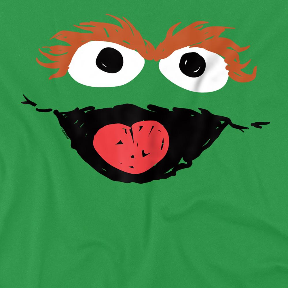 Kelly Green - Side - Sesame Street Unisex Adult Oscar The Grouch Sketch T-Shirt