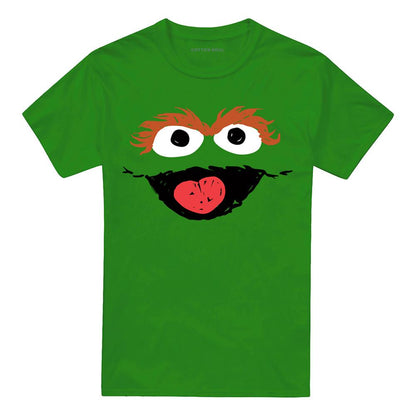 Kelly Green - Front - Sesame Street Unisex Adult Oscar The Grouch Sketch T-Shirt
