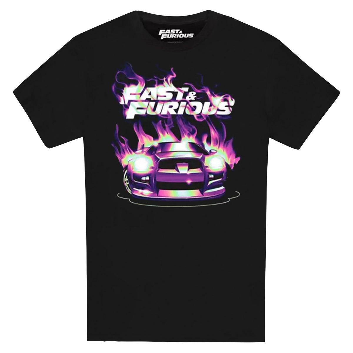 Black - Front - Fast & Furious Mens Flames T-Shirt