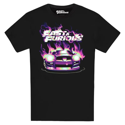 Black - Front - Fast & Furious Mens Flames T-Shirt