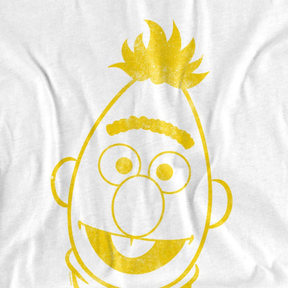 White - Side - Sesame Street Unisex Adult Bert Mono T-Shirt
