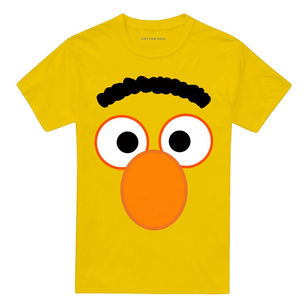 Yellow - Front - Sesame Street Unisex Adult Bert Eyes T-Shirt
