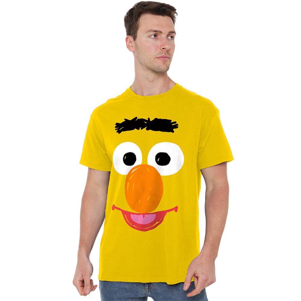 Yellow - Back - Sesame Street Unisex Adult Bert Sketch T-Shirt