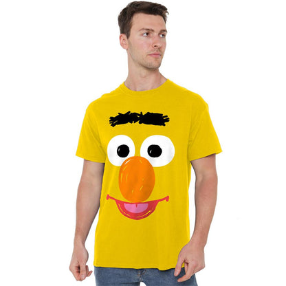 Yellow - Back - Sesame Street Unisex Adult Bert Sketch T-Shirt