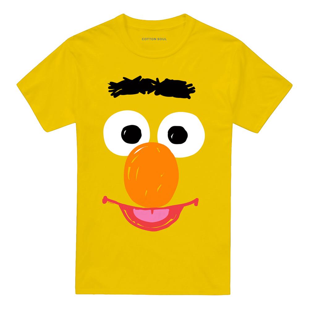 Yellow - Front - Sesame Street Unisex Adult Bert Sketch T-Shirt