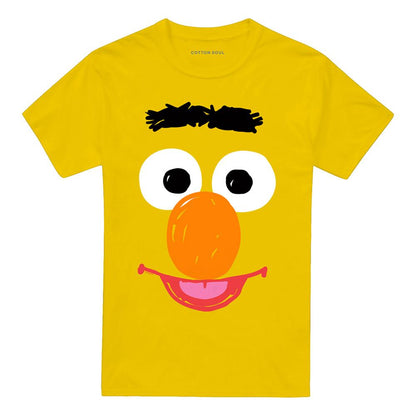Yellow - Front - Sesame Street Unisex Adult Bert Sketch T-Shirt