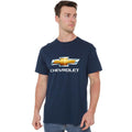 Navy - Back - Chevrolet Unisex Adult Chevy Bowtie Stacked T-Shirt