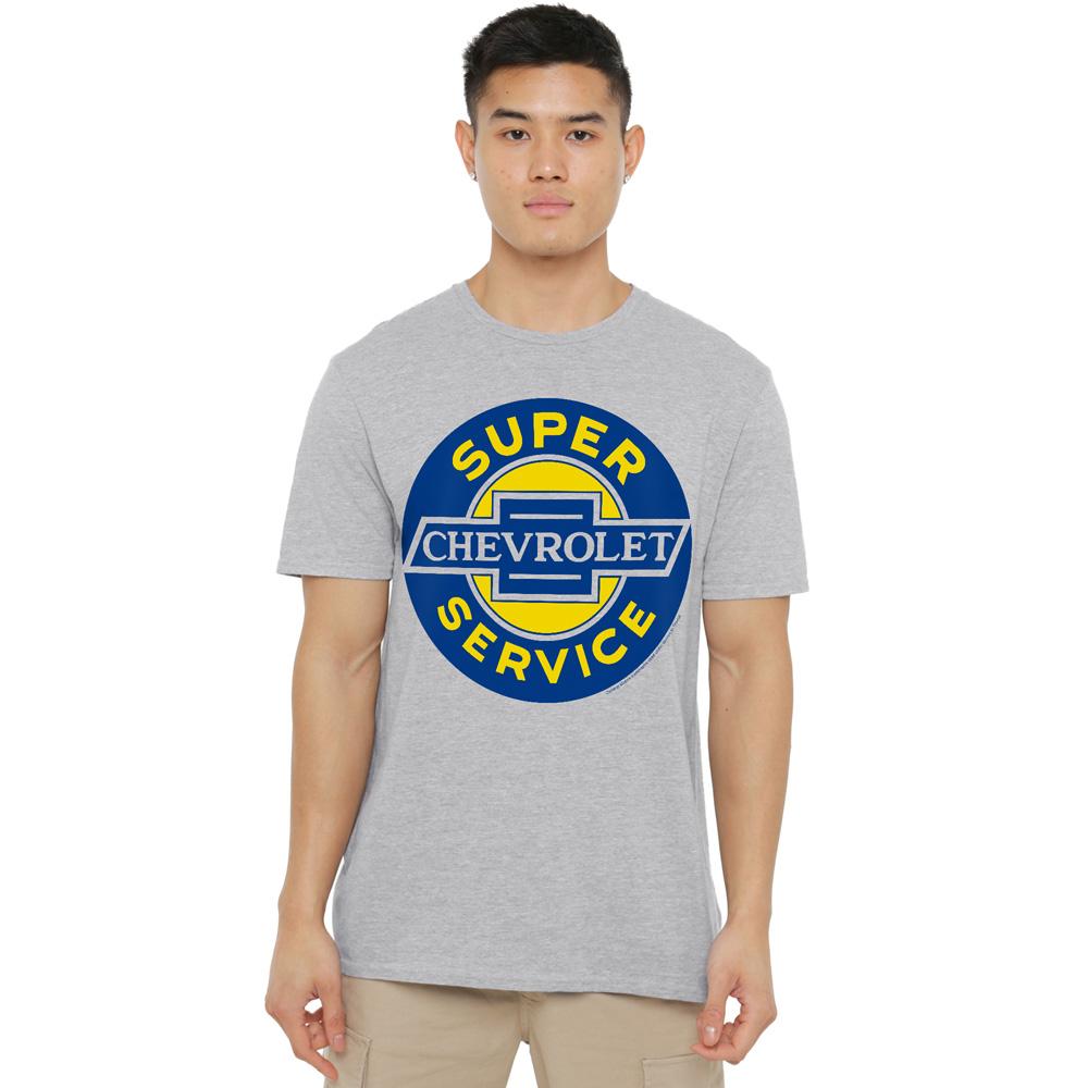 Athletic Heather - Back - Chevrolet Unisex Adult Super Service T-Shirt