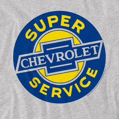 Athletic Heather - Side - Chevrolet Unisex Adult Super Service T-Shirt