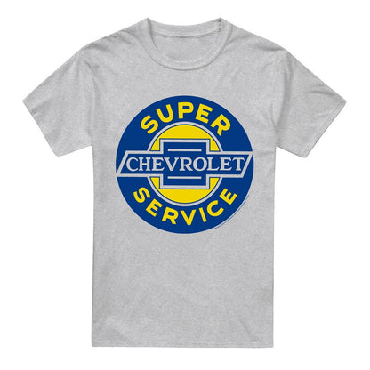 Athletic Heather - Front - Chevrolet Unisex Adult Super Service T-Shirt