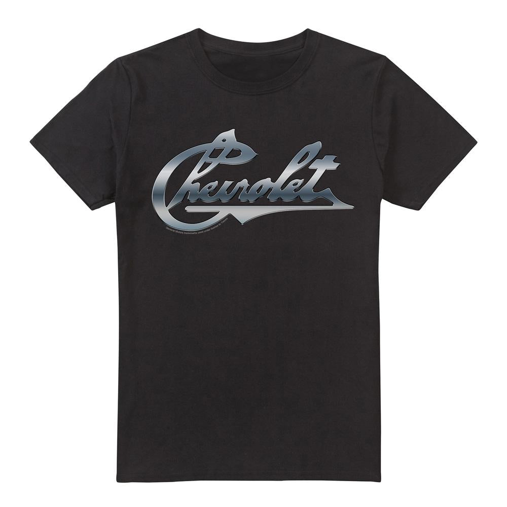 Black - Front - Chevrolet Unisex Adult Vintage Logo T-Shirt