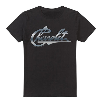 Black - Front - Chevrolet Unisex Adult Vintage Logo T-Shirt