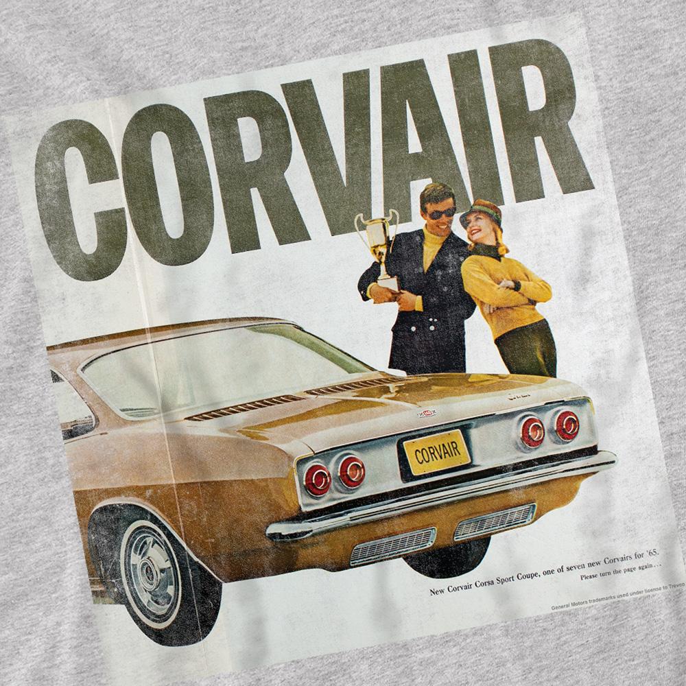 Athletic Heather - Side - Chevrolet Unisex Adult Corvair Advert T-Shirt