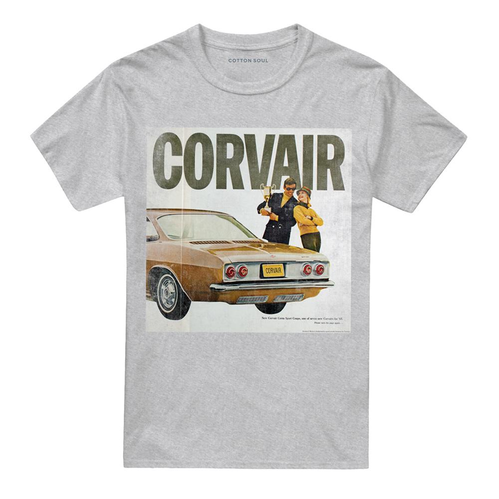 Athletic Heather - Front - Chevrolet Unisex Adult Corvair Advert T-Shirt