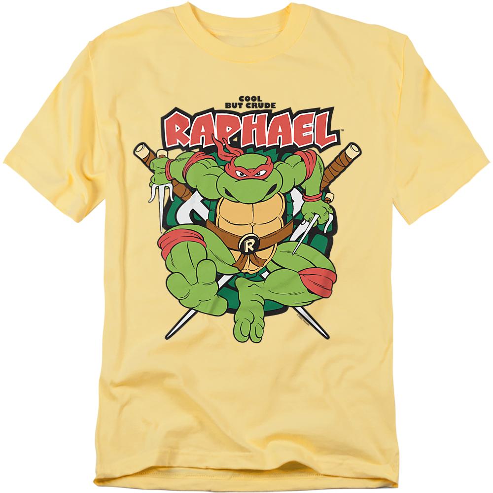 Banana Yellow - Front - TMNT Unisex Adult Cool But Crude Raphael T-Shirt