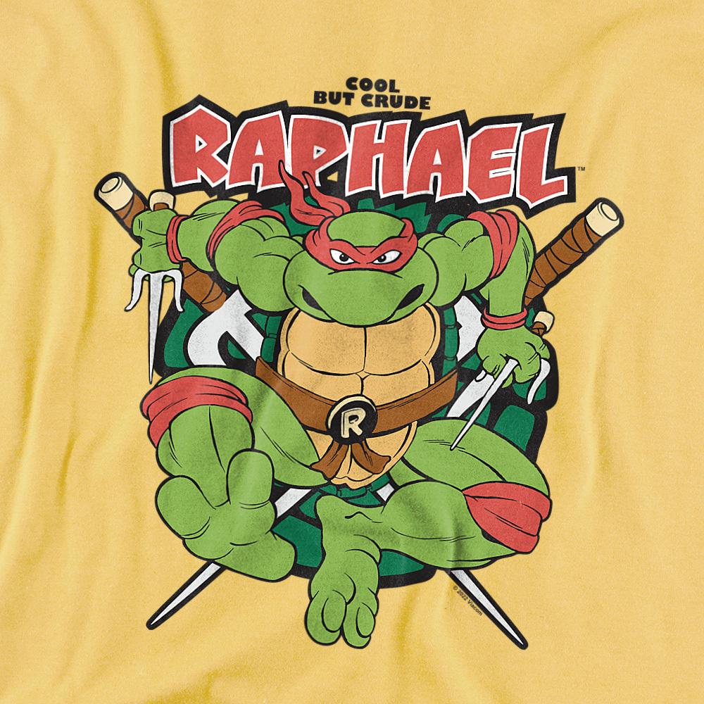 Banana Yellow - Back - TMNT Unisex Adult Cool But Crude Raphael T-Shirt