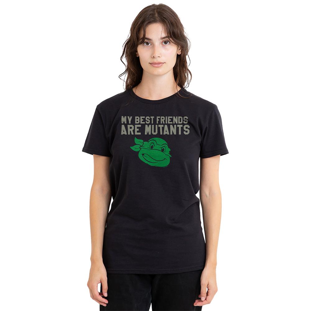 Black - Back - TMNT Womens-Ladies Mutant Friends T-Shirt