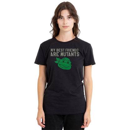 Black - Back - TMNT Womens-Ladies Mutant Friends T-Shirt