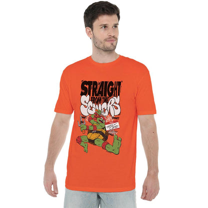 Orange - Back - TMNT Unisex Adult Mutant Mayhem Raph Sewers T-Shirt
