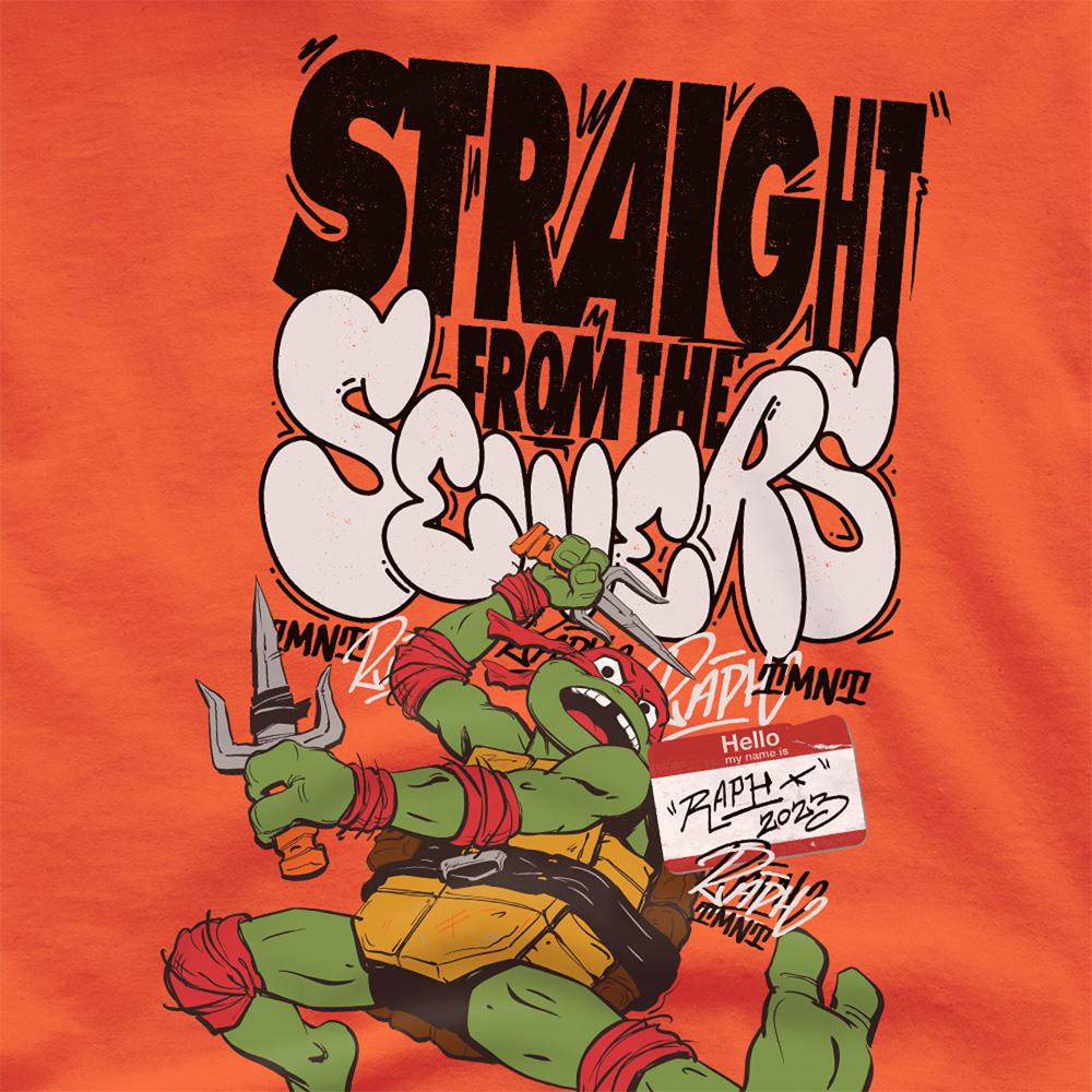 Orange - Side - TMNT Unisex Adult Mutant Mayhem Raph Sewers T-Shirt