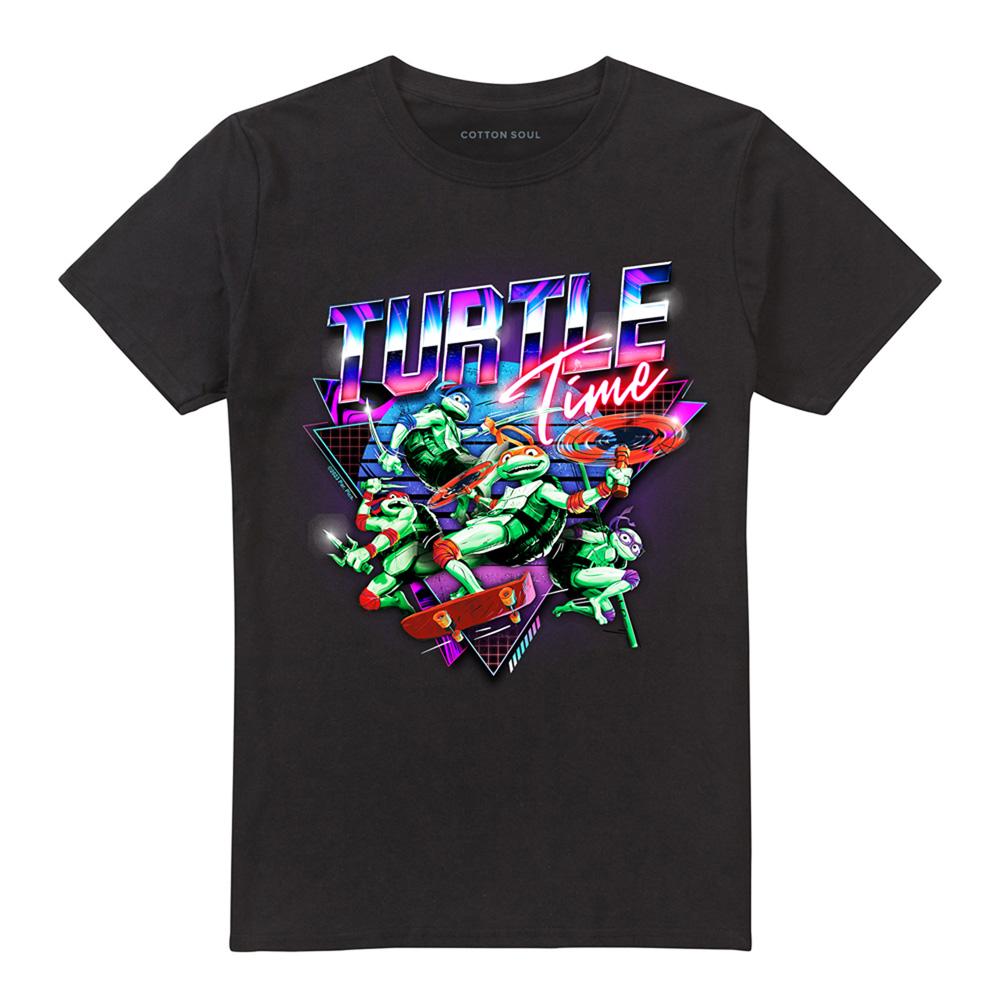 Black - Front - TMNT Unisex Adult Mayhem Turtle Time T-Shirt