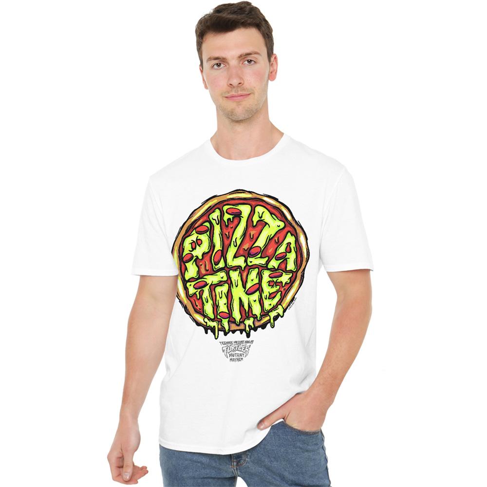 White - Back - TMNT Unisex Adult Pizza Time T-Shirt