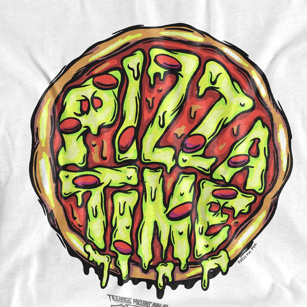 White - Side - TMNT Unisex Adult Pizza Time T-Shirt