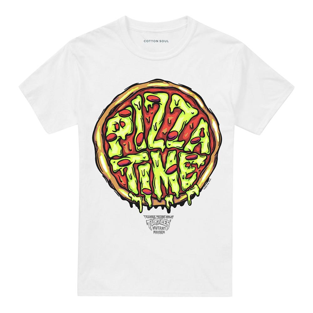 White - Front - TMNT Unisex Adult Pizza Time T-Shirt