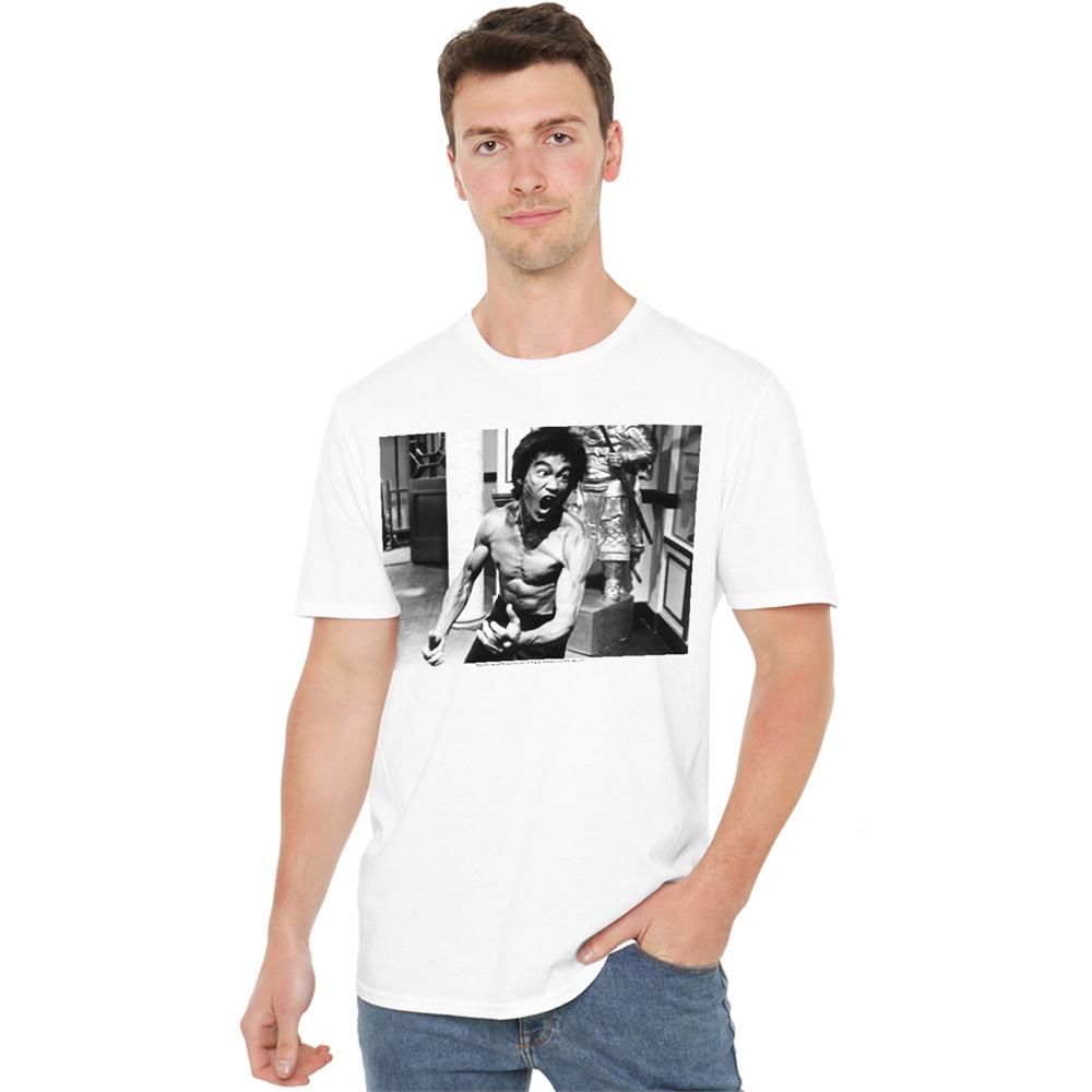White - Back - Bruce Lee Unisex Adult Full Of Fury T-Shirt
