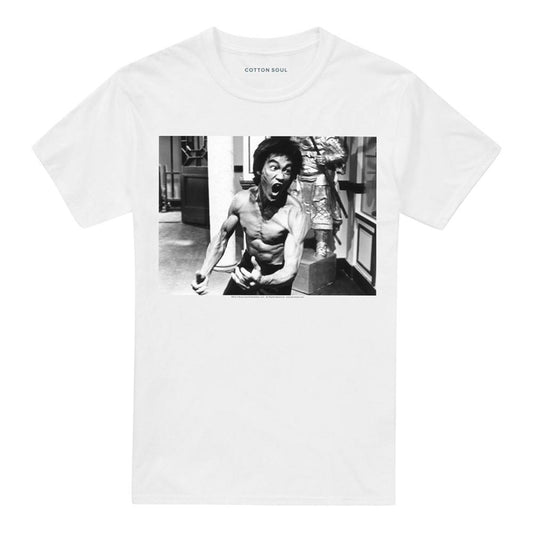 White - Front - Bruce Lee Unisex Adult Full Of Fury T-Shirt