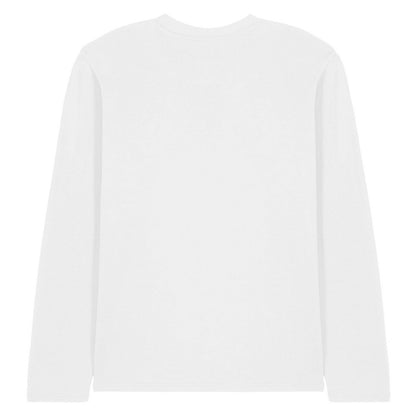 White - Back - Bruce Lee Unisex Adult Flying Kick Long-Sleeved T-Shirt