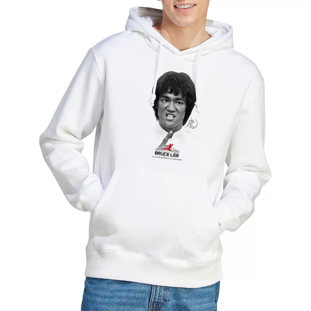 White - Back - Bruce Lee Unisex Adult Self Help Hoodie