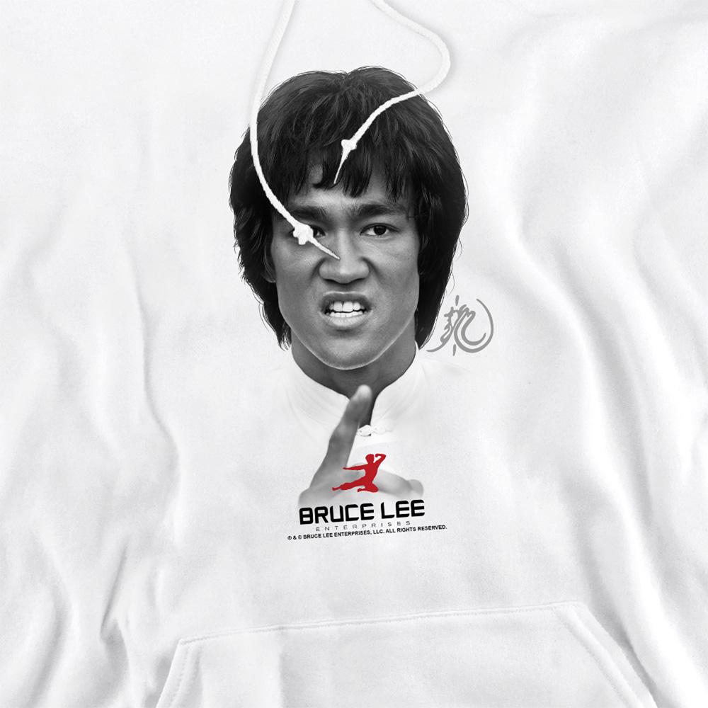 White - Side - Bruce Lee Unisex Adult Self Help Hoodie